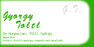 gyorgy toltl business card